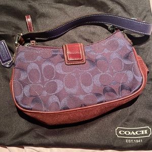 Small plum coach bag